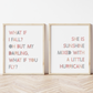 PRINT SET | What if I Fall? & She is Sunshine