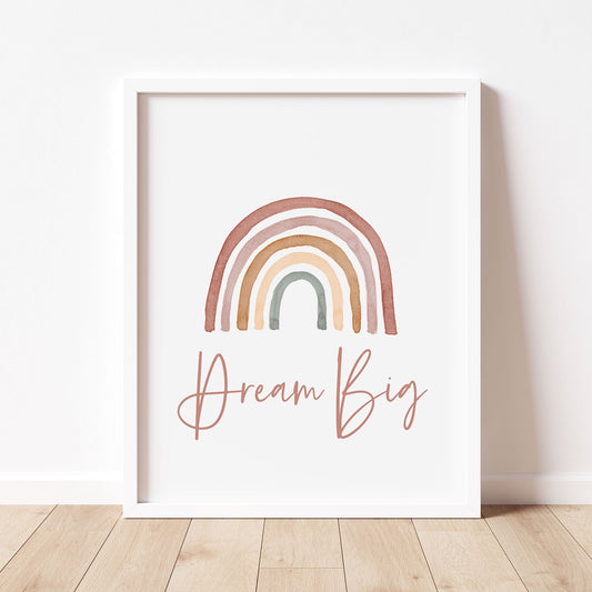 DREAM BIG Rainbow Print