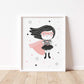GIRL SUPERHERO PRINT