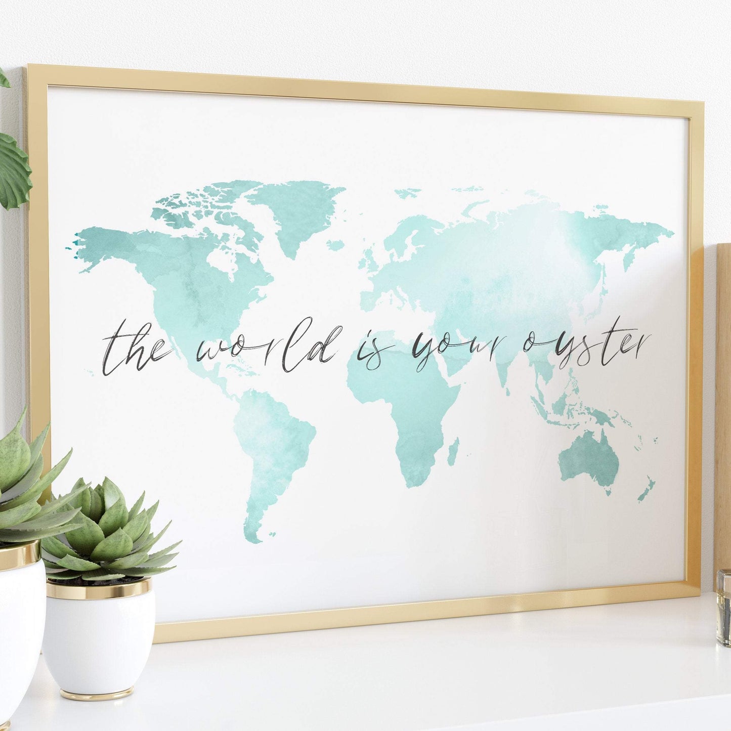 THE WORLD IS YOUR OYSTER Map Print