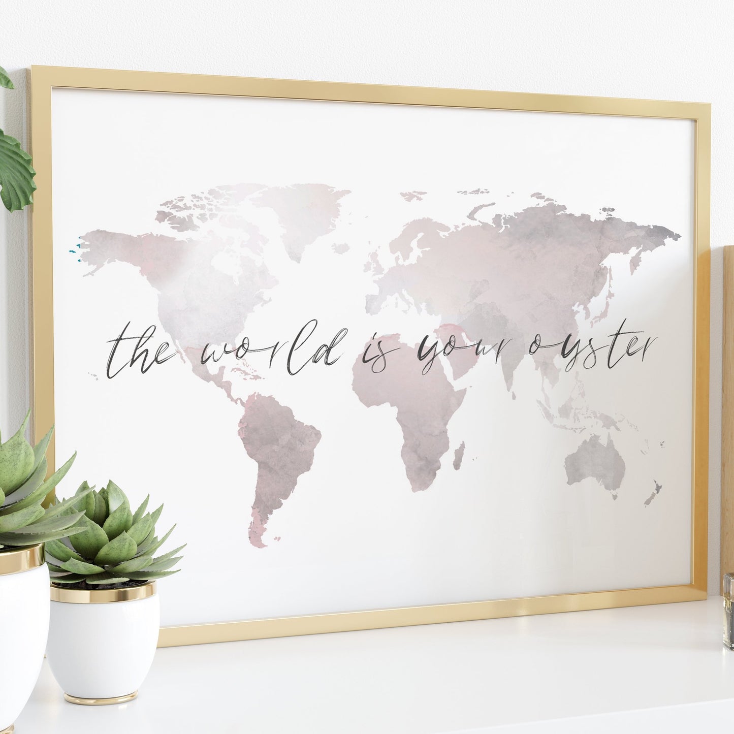 THE WORLD IS YOUR OYSTER Map Print