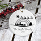 Personalised Ceramic Tree Decoration | Santa's Sleigh
